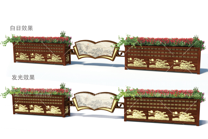 畫意詩(shī)情欄桿花箱組合